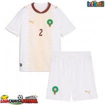 Camisa de Futebol Marrocos Achraf Hakimi #2 Equipamento Secundário Infantil Mundo 2026 Manga Curta (+ Calças curtas)